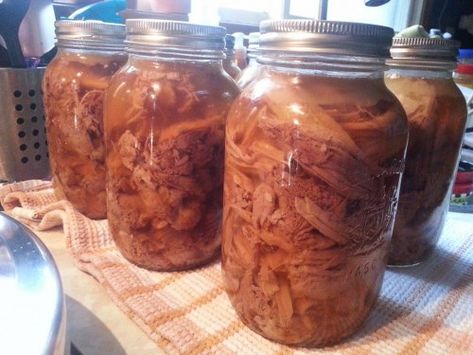 Canned Pulled Pork, Canning Pulled Pork, Canning Pork, Shelf Stable Food, Leftover Pulled Pork Recipes, Pulled Pork Meat, Pulled Pork Salad, Pressure Canning Meat, Leftover Pork Roast