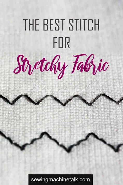 Best stitches for stretchy fabric types Stretch Stitch, Sewing Knits, Sewing Project Ideas, Sewing Hems, Tips For Sewing, Sewing Materials, Sewing Seams, Serger Sewing, Sewing Vintage