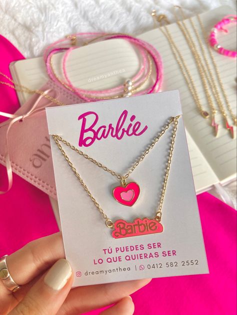 ¡Nueva colección de #Barbie disponible! Pink vibes are here 🌸💕#jewelry #accesorios #gold Baby Doll Strollers, Barbie Theme Party, Barbie Jewelry, I Love Barbie, Barbie Theme, Secret Door, Grunge Room, Pink Barbie, Kid Cudi