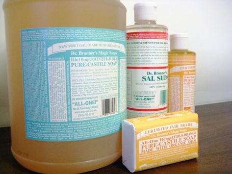 Make your own natural, effective laundry soap from Dr. Bronner's castille soap! I use fragrance-free Dr. Bronner's liquid soap, Arm & Hammer Washing Soda, Borax, and white vinegar as a fabric softener, all together with cold water on a short, light cycle; it makes a natural, eco- and cost-effective wash! Air dry if you can for more energy and cost savings. Dr Bronners Laundry Soap, Laundry Soap Recipe, Liquid Laundry Soap, Dr Bronners, Castille Soap, Laundry Soap Homemade, Pure Castile Soap, Laundry Ideas, Green Clean