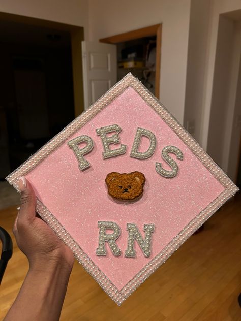 Nursing School Graduation Cap Pediatrics, Dental Grad Cap Ideas, Graduation Cap Designs Nursing Lpn, Peds Nurse Grad Cap, Nursing Acceptance Pictures, Labor And Delivery Grad Cap, Pediatric Nursing Graduation Cap, Nursing Student Graduation Cap, Grad Cap Designs Nursing