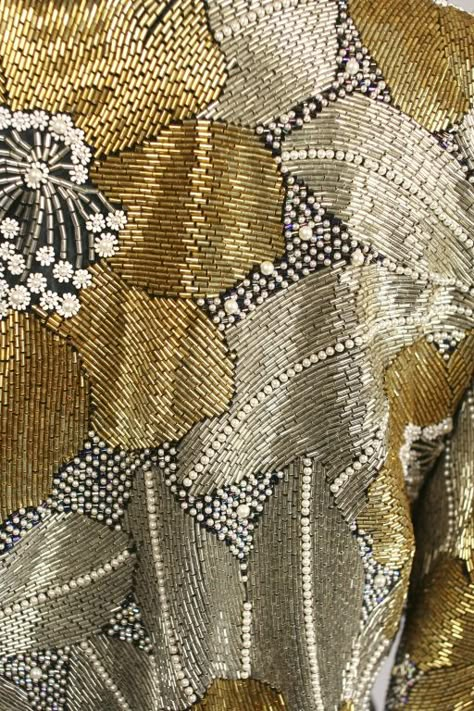 Gold and Silver Beading Haute Couture Embroidery, Tambour Beading, Embroidery Fashion Detail, Tambour Embroidery, Beading Embroidery, Couture Embroidery, Gold Work, Gold Embroidery, Embroidery Fashion