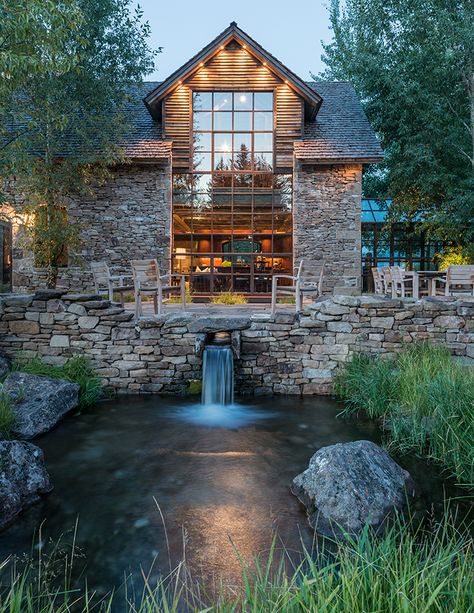 Rustic Stone, Mountain Living, Timber House, Stone Houses, Stone House, Design Case, Barn House, 인테리어 디자인, Future House