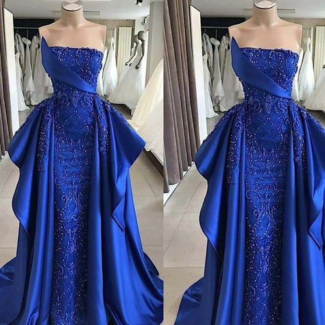 Blue Prom Dresses Strapless, Royal Prom, Luulla Dresses, Formal Dresses Party, Prom Dresses Strapless, Prom Dresses Satin, Royal Blue Gown, Royal Blue Prom, Blue Prom Dresses