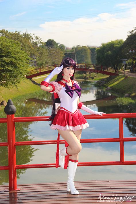 Eternal Sailor Mars Cosplay by adami-langley Sailor Mars Costume, Sailor Mars Cosplay, Sailor Moon Mars, Sailor Moon Costume, Miku Hatsune Vocaloid, Miku Cosplay, Sailor Moon Cosplay, Hair Ribbons, Sailor Mars