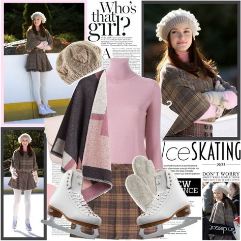 So Cute: Ice Skating Style by beautifully-eclectic on Polyvore featuring P.A.R.O.S.H., Burberry, Jigsaw, Il Borgo, J.Crew, Riedell, Episode, Forum, gossipgirl and leightonmeester Estilo Blair Waldorf, Estilo Gossip Girl, Blair Waldorf Outfits, Ice Skating Outfit, Gossip Girl Outfits, Gossip Girl Fashion, Skating Outfits, Blair Waldorf, Blogger Girl