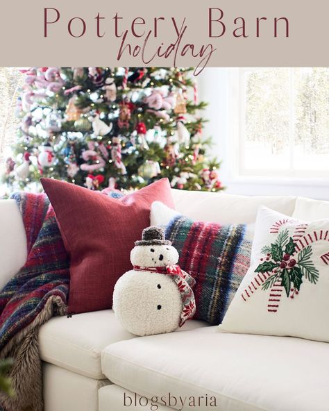 Holiday decorating finds love these pillows New Pottery Barn holiday pillows that will sell out quick! Christmas decor. Christmas pillows. Living room decor christmas family room ideas Follow my shop @BlogsbyAria on the @shop.LTK app to shop this post and get my exclusive app-only content! #liketkit #LTKSeasonal #LTKhome @shop.ltk https://liketk.it/3PVII Stewart Plaid, Pottery Barn Christmas, Snowman Pillow, Plaid Pillow Covers, Embroidered Pillow Covers, Plaid Pillow, Shaped Pillow, Feather Pillows, Christmas Pillows