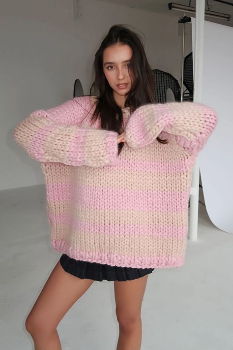 Hope Macaulay, Chunky Knit Top, Uni Outfit, Contemporary Knitwear, Chunky Oversized Sweater, Chunky Knit Jumper, Handmade Knitwear, Knit Shrug, Bespoke Fashion