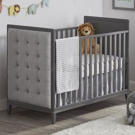 Box Bayi Kayu Solid Grandparent Names, Modern Baby Cribs, Reka Bentuk Bilik Tidur, Modern Nursery Furniture, Baby Room Closet, Bedroom Design Diy, Grey Crib, Crib Ideas, Grey Baby Nursery