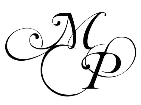 Iniciais Mp Tattoo, Monogram Tattoo, P Tattoo, Fancy Writing, Beautiful Night Images, Cool Wrist Tattoos, Tattoos With Kids Names, Cool Pictures For Wallpaper, Mehndi Art Designs