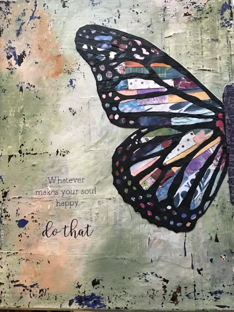 Collage Butterfly, Butterfly Inspiration, Faith Art Journaling, Botanical Collage, Butterfly Artwork, Butterfly Art Painting, Paper Collage Art, Faith Art, Bullet Journal Themes