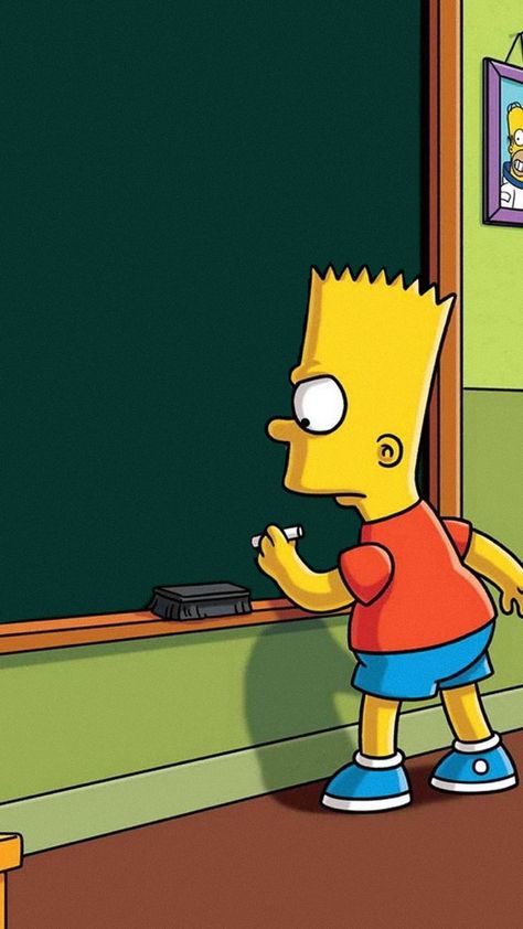 #grain #bart #simpson #madebyme Brat Simpson, Bart Simpson Aesthetic, Bart Simpson Chalkboard, Bart Simpson Pictures, Bart Simpson Wallpapers, Fake Pictures Snapchat, The Simpsons Wallpaper, Bart Simpson Wallpaper, Simpsons Wallpaper