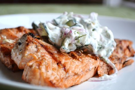 DSC_0017 Grilled Salmon With Dill, Salmon With Dill Sauce, Cucumber Dill Sauce, Salmon With Dill, Salmon Cucumber, Dill Salad, Cucumber Dill Salad, Cucumber Sauce, Lemon Dill Sauce