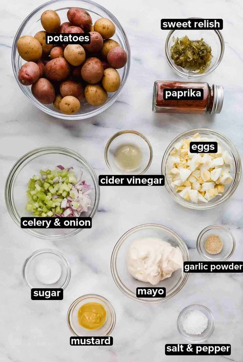 Potato Salad Without Mustard, Potato Salad With Mini Potatoes, Baby Potato Salad Recipe, Patato Salad, Baby Potato Salad, Potato Salad Recipes, Baby Potato Recipes, Potato Salad Mustard, Baby Potato