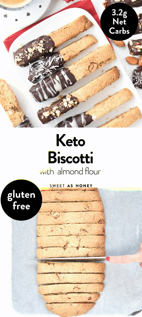 Dessert Almond Flour, Low Carb Biscotti, Almond Flour Biscotti Recipe, Almond Flour Biscotti, Keto Biscotti, Almond Biscuits, Keto Christmas Cookies, Healthy Low Carb Snacks, Recipe Low Carb