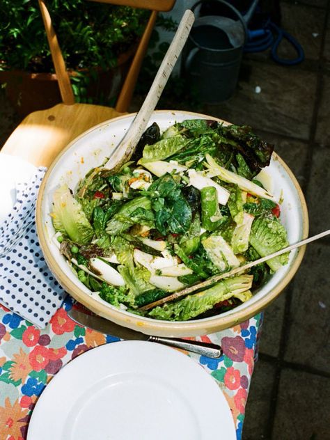 A version of Salad Niçoise by Margot Henderson — Apartamento Magazine Curly Parsley, Fergus Henderson, Gem Lettuce, Cooked Potatoes, Radish Greens, Nicoise Salad, Horn Of Plenty, Interiors Magazine, Ripe Tomatoes