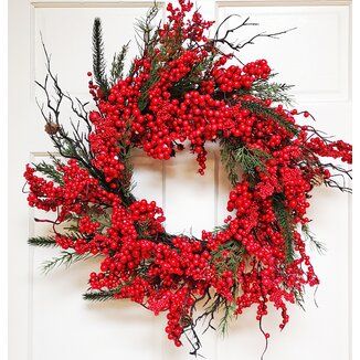 Millwood Pines Fishing if I am Missing Ive Gone Fishing Handmade 24" Deco Mesh Wreath | Wayfair Fishing Wreath, Cedar Wreath, Red Berry Wreath, Silk Wreaths, Wreaths Crafts, Wreath Rings, Fall Grapevine Wreaths, Xmas Theme, Christmas Table Centerpieces