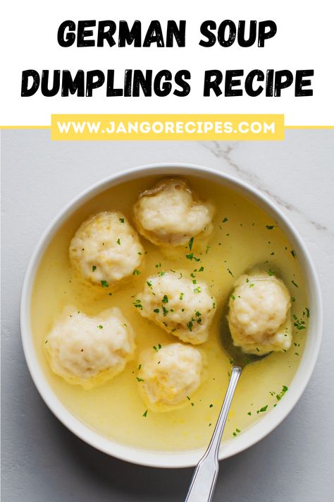 In this blog, i will share with you a german soup dumplings recipe that is extremely delicious. #GermanSoupDumplingsRecipe #SoupRecipe German Soup Dumplings, German Dumpling Soup, Dumplings Recipe Dough, German Dumplings Recipe, Easy Drop Dumplings, Soup Dumplings Recipe, Recipe For Chicken And Dumplings, German Soup, German Dumplings