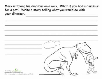 Worksheets: Dinosaur Story Starter Dinosaur Unit Study, Fall Writing Activities, Dinosaur Worksheets, Sequence Writing, Second Grade Writing, Sequencing Pictures, 2nd Grade Writing, Picture Composition, Realistic Fiction