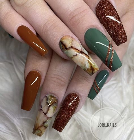 Nails For September 2024, Ballerina Nails Shape, Funky Nail Art, Marble Nail Designs, Sassy Nails, Fall Nail Art Designs, Fancy Nails Designs, Dope Nail Designs, Fall Acrylic Nails