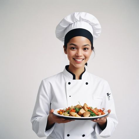 Chef Holding Plate, Holding Plate Reference, Holding A Plate, Female Chef, Culinary Skills, Serving Food, Sketchbook Art, Sketchbook Art Inspiration, Pose Reference