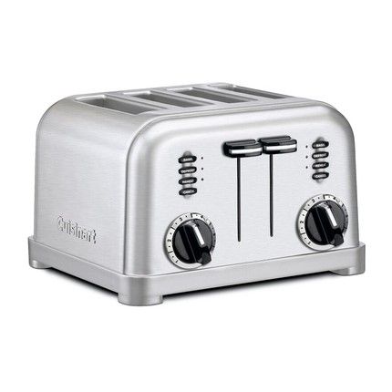 Classic Black: Bright and Light IKEA + Semihandmade Kitchen Cuisinart Toaster, Stainless Steel Toaster, Hot Plates, Steel House, Classic Metal, Toaster Oven, Bagels, Brushed Stainless Steel, Small Appliances