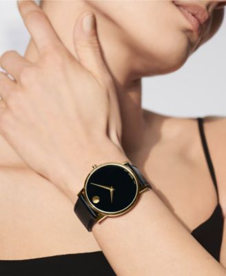 Watch Photoshoot, Black Museum, Movado Watch, Minimalist Watch, Swiss Watch, Beautiful Diamond Rings, Classic Watches, Navy And Brown, Mens Gold