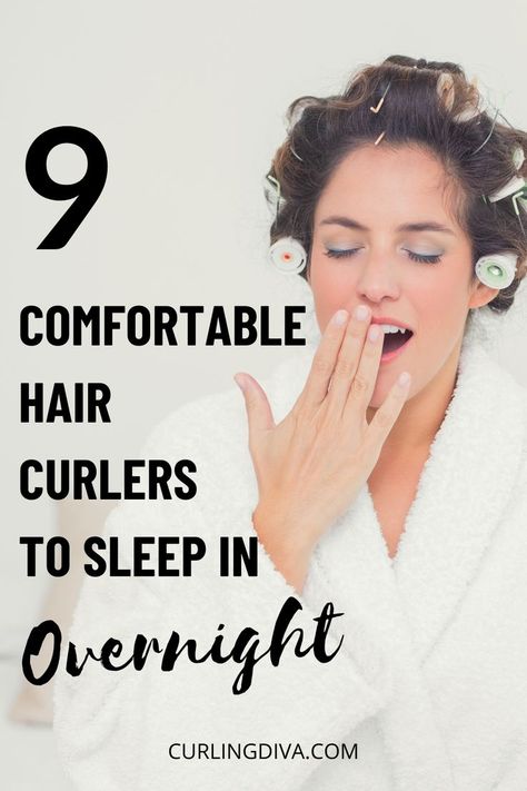 Don't you just love it when you wake up with gorgeous curls? You can't sleep in traditional hair rollers – they're just NOT comfortable! In my quest to find the best sleep in rollers, I found overnight hair curlers that are soft and comfortable enough to sleep in. Click to read more! Overnight Velcro Rollers, Easy Overnight Curls For Short Hair, Diy Hair Curlers Overnight, Overnight Rollers Curls, Overnight Curlers, Best Hair Rollers, Sleep In Curlers, Hair Curlers Overnight, Large Hair Rollers