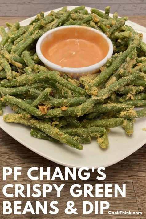 PF Chang’s Crispy Green Beans Recipe & Zesty Dip - CookThink Pf Chang Green Bean Recipes, Fried Green Beans Recipe, Dip For Fried Green Beans, Pf Changs Green Beans Copycat Recipes, Fried Green Bean Dipping Sauce, Green Beans Pf Changs, Pf Chang, Fried Green Beans Dipping Sauce, Pf Changs Spicy Green Beans