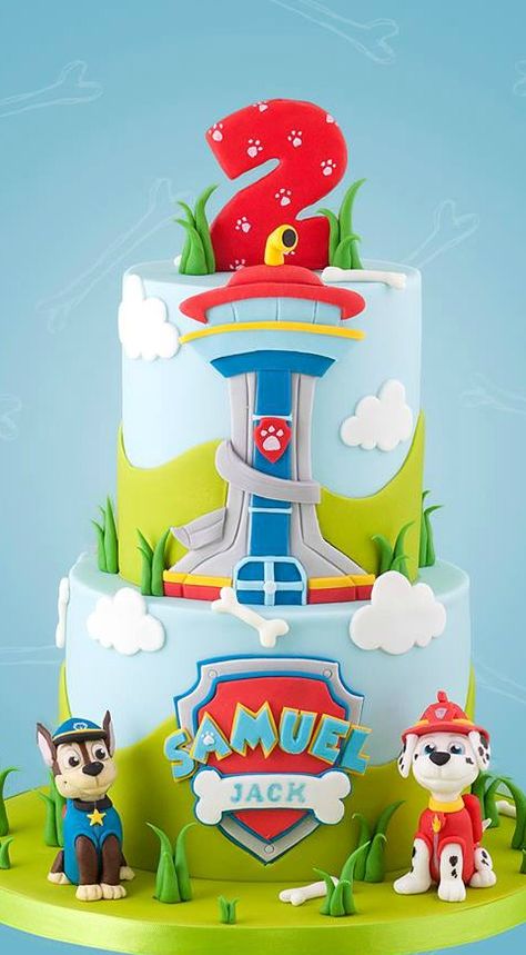 Paw Patrol Birthday Cake Boys, Paw Patrol Birthday Party Cake, Paw Cake, Paw Patrol Birthday Theme, Paw Patrol Birthday Cake, 5th Birthday Cake, 4th Birthday Cakes, Paw Patrol Cake, Paw Patrol Birthday Party