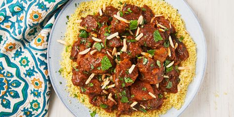 Lamb Tagine - Delish.com Boneless Lamb Roast, Leftover Lamb Recipes, Lamb Tagine Recipe, Moroccan Lamb Tagine, Lamb Tagine, Leftover Lamb, Chicken Tagine, Moroccan Lamb, Tagine Recipes