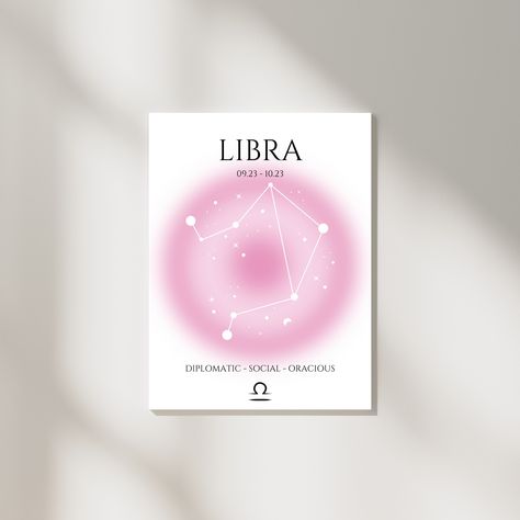 Libra Canvas Painting, Libra Aura, Trending Room Decor, Tiktok Decor, First Apartment Aesthetic, Trending Wall Art, Spiritual Aesthetic, Soul Energy, Gradient Wall