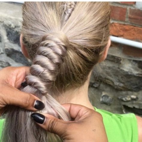 Children Hairstyles, Knot Braid, A Ponytail, Braided Hair, Kids Braided Hairstyles, Braid Hairstyles, Hair Fashion, Hair Today, Great Hair