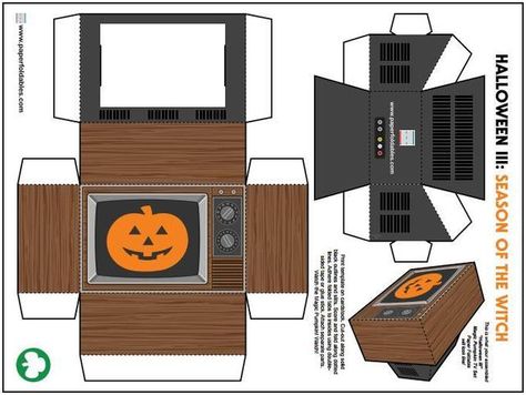 Gravity Falls Papercraft, Miniature Halloween Printables, Horror Papercraft, Miniature Tv Printables, Halloween Miniatures Printables, Paper Foldables, The Witch Movie, Halloween Diy Paper, Stranger Things Print