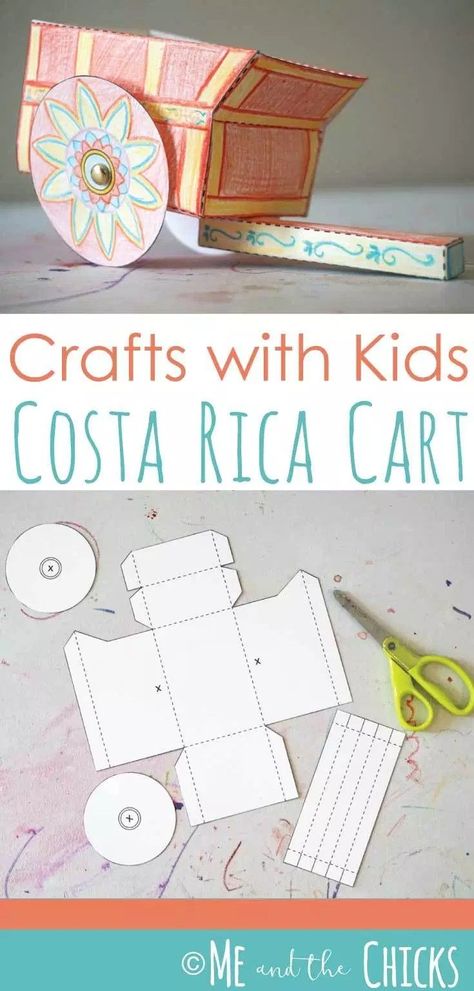 Crafts With Kids, Costa Rica Art, School Age Activities, Cultural Crafts, The Chicks, Homeschool Geography, Sand Crafts, Costa Rican, Fun Craft