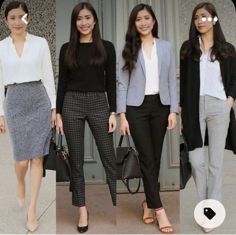 Formal Outfits For Women Office Wear Winter, Interview Attire Women Casual, Formal Business Attire Women Job Interviews, Dressing For Interview Women, First Day At Work Outfit Offices New Job, Engineer Work Outfit, Ootd Interview Kerja, Office Dresses For Women Work Attire Classy, Outfit Interview Kerja