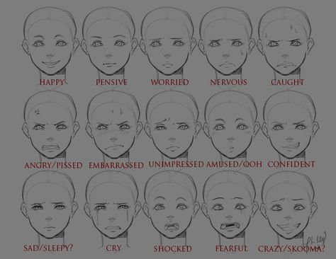 Curious Face Expression Drawing, Curious Face Drawing, Curious Expression Drawing, Facial Expressions Drawing Reference, Expressions Drawing Reference, Animated Expressions, Draw Head, Curious Expression, Expressions Drawing