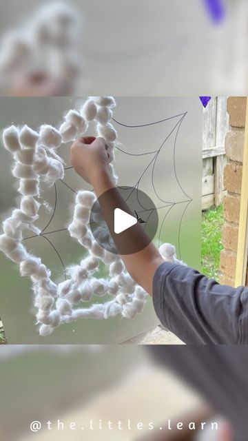 Tara Burns • The Littles Learn on Instagram: "🕸 Sticky Spider Web! 🕷 Grab out the clear contact and draw a spider web on one side…tape it to the wall or window and peel off the backing then use cotton balls to fill in the spider web! 

Follow @the.littles.learn for more fun activity ideas!!

#thelittleslearn #craftideasforkids #easycraftsforkids #easycraft ##easycrafts #sciencecrafts #steamactivities #activitiesfortoddlers #activitiesforkids #activitiesforchildren #preschoolactivities #kidshalloween #halloweencraft #halloweencrafts #halloweencraftsforkids #halloweencrafting #kidsactivitiesblog #kidsactivitiesathome #kidsactivityideas #halloweenactivities #halloweenactivitiesforkids" The Busy Spider Activities, Busy Spider Activities, Draw A Spider Web, Draw A Spider, The Very Busy Spider, Spider Activities, Kids Activities At Home, Bug Boy, Science Crafts