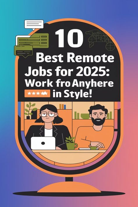 A list of the 10 best remote jobs for 2025 featuring flexible, high-demand careers for anyone seeking work-from-home or work-from-anywhere opportunities. Remote Careers, Remote Jobs No Experience, Best Remote Jobs, Got The Job, I Got The Job, Work From Anywhere, Dream Career, Side Gigs, Flexible Working