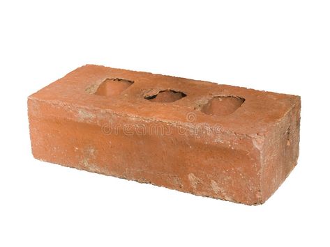 Isolated Red Brick. Red clay brick with three holes isolated against white with , #Sponsored, #clay, #brick, #Brick, #Isolated, #Red #ad Red Clay Bricks, Sand Clay, Interior Design Bohemian, Red Clay, Red Bricks, Stock Photography Free, Brick Red, Stock Images, Interior Design