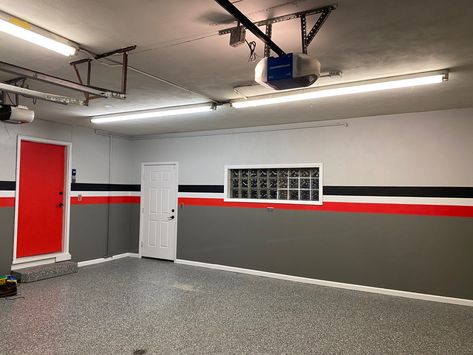 Shop Ideas Design, Garage Painting Ideas, Garage Color Ideas, Painted Garage Walls, Garage Paint Colors, Garage Storage Plans, How To Start Painting, Garage Workbench Plans, Garage Paint