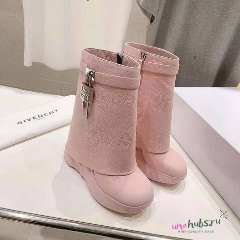 Givenchy Shark Lock pink leather ankle boots - unahubs.ru Pink Givenchy Boots, Givenchy Shark Boots, Dior Slingback, Givenchy Shark, Givenchy Boots, Pink Belt, Pink Chanel, Patent Leather Heels, Black Leather Bags