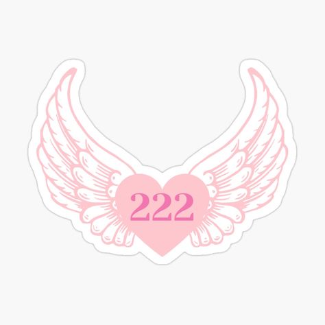 Angel Number 666, Wings Sticker, 111 Angel Number, 888 Angel, 222 Angel Number, Early 2000s Aesthetic, Pink Wings, Sticker Design Inspiration, Preppy Stickers