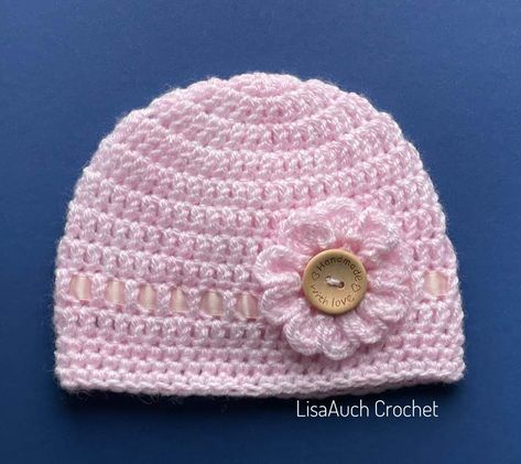 Crochet baby hats girl