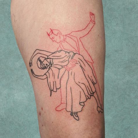 Dancing With My Demons Tattoo, Dancing Demon Tattoo, Dancing Devil Tattoo, Woman Dancing Tattoo, Dance With The Devil Tattoo, Dancing With The Devil Tattoo, Coexist Tattoo, Little Devil Tattoo, August Tattoo