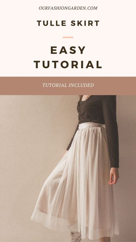 DIY Sewing clothes Make your perfect tulle skirt Chiffon Skirt Pattern, Flowy Skirt Pattern, Layered Skirt Pattern, Tulle Skirt Pattern, How To Make A Tulle Skirt, Tulle Circle Skirt, Adult Tulle Skirt, Diy Tulle Skirt, Tulle Skirt Tutorial