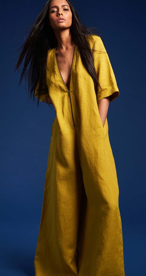 |   payalkhandwala Payal Khandwala, Ethno Style, Yellow Jumpsuit, Solid Jumpsuit, Back To Basics, 가을 패션, Fashion Books, Spring 2017, Yellow Dress