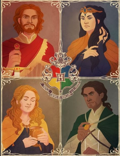 Photo - Google Photos Founders Of Hogwarts Fanart, Mixed Friends, Hogwarts Founders, Yer A Wizard Harry, Harry Potter Artwork, Harry Potter Houses, Harry Potter Tumblr, Harry Potter Drawings, Hogwarts Mystery