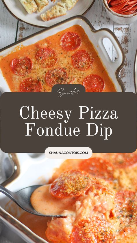 Pizza fondue recipes | great for melting in a fondue pot or baking in a pan until the cheese is nice and bubbly! | food marketing and photography | rochester, NY Pizza Fondue, Fondue Dip, Easy Fondue Recipes, Cheddar Fondue, Food Marketing, Fondue Party, Cheesy Pizza, Hot Cheese, Fondue Recipes