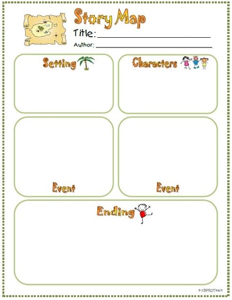 *Freebie* Story Elements Organizers (Setting, Characters, Events, Problem/Solution) Story Map Graphic Organizer, Kindergarten Writing Prompts, Library Lesson Plans, Writing Prompts Funny, Kindergarten Language Arts, Primary Teaching, Story Elements, Literacy Lessons, Story Map